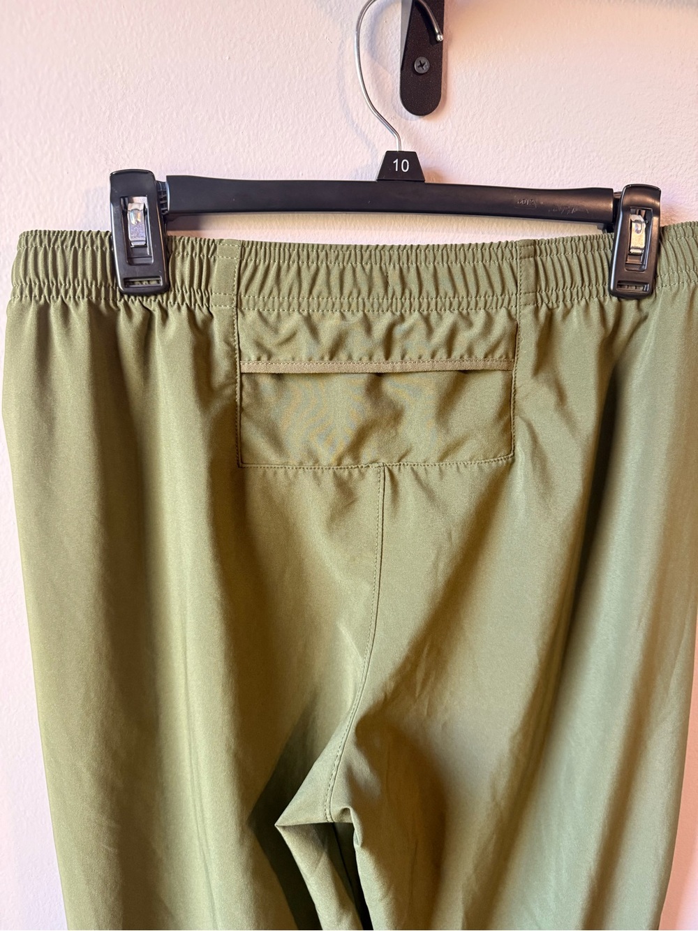 Nike Olive Green Track Pants with White Swoosh - Picture 4 of 6